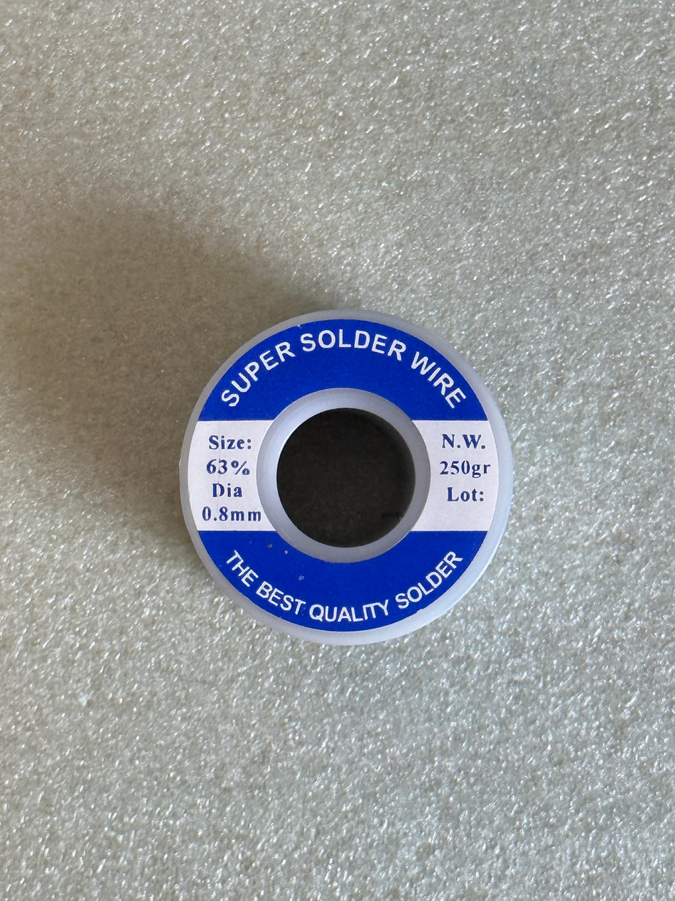 SOLDER WIRE, 0.8mm 250g PER ROLL